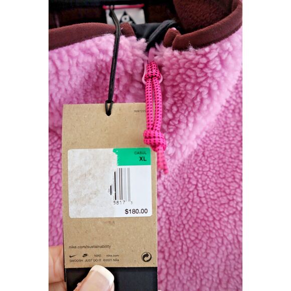Nike FV8653-632 Men's Sz XL Pink/Burgundy ACG Therma-FIT Windproof Jacket - Picture 5 of 16